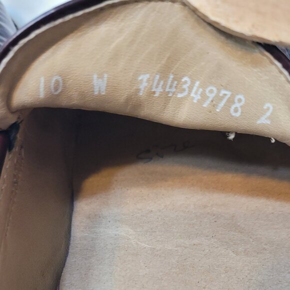 SAS Vintage Handsewn Brown Leather Slip On Loafer Moc Pinch Toe Shoe Men's 10M - Picture 9 of 12